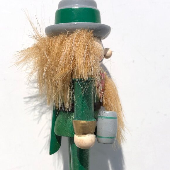 wooden nutcracker Christmas ornament lot 2 soldier and German beer mouth opens - Picture 12 of 13